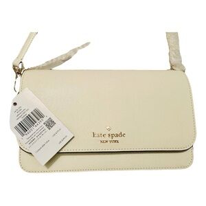 Kate Spade NEW Flap Crossbody MADISON Meringue Ivory 24” leathr strap. Giftable!